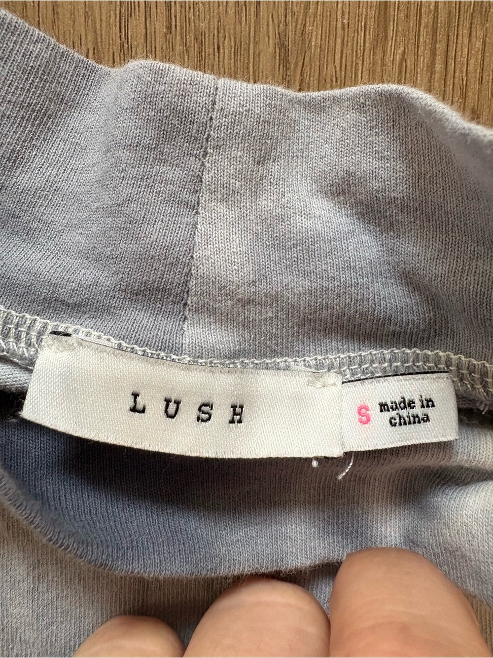 Lush Blue & White Tie-Dye Mock Neck Sweatshirt Small long sleeve - Picture 2 of 3